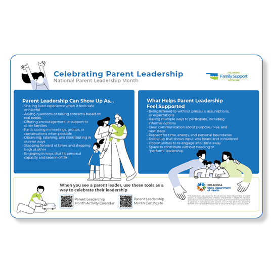 Parent Leadership Month Recipe Card