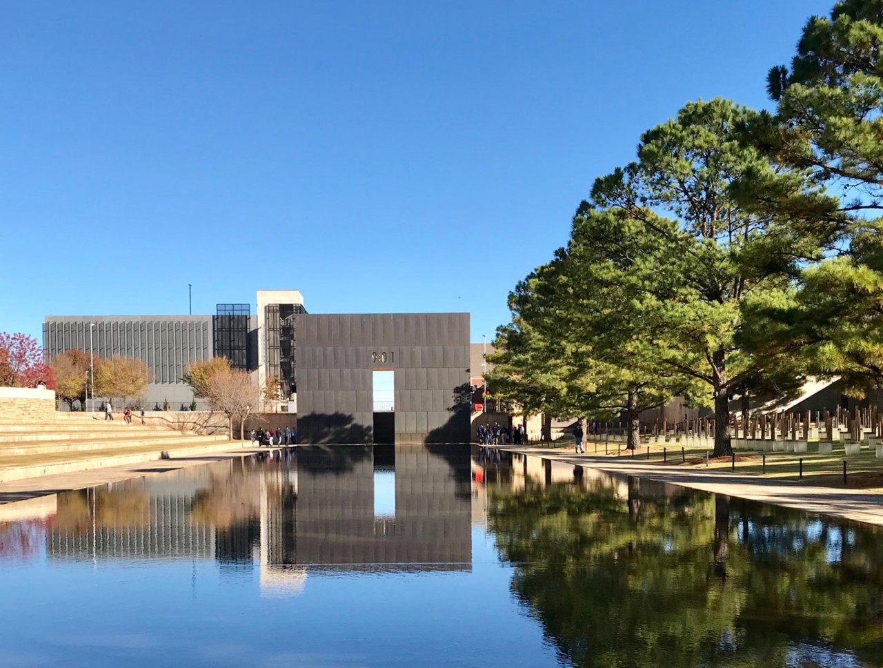 Oklahoma Murrah Building Memorial water view