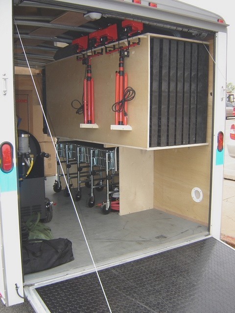 Inside trailer view of the El Reno Fire Department trailer