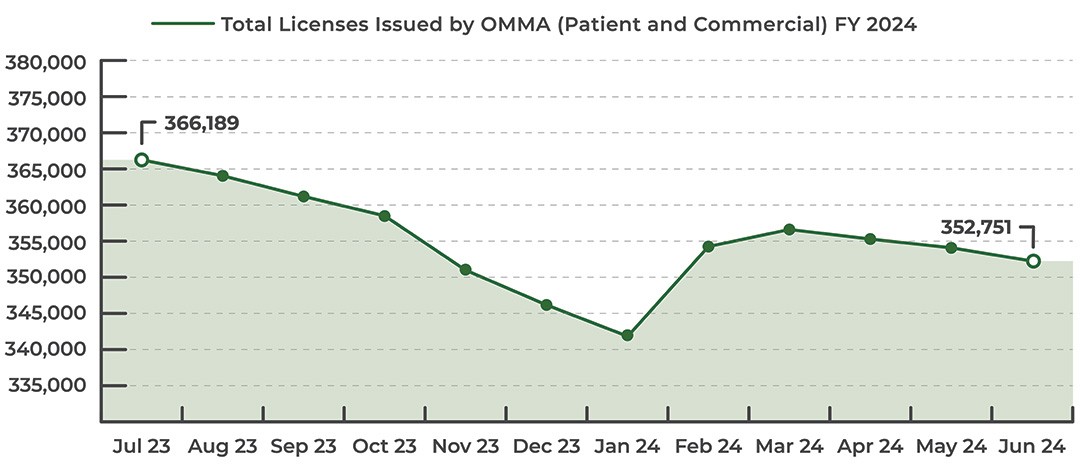 Annual Report FY24 Total Licenses Graph