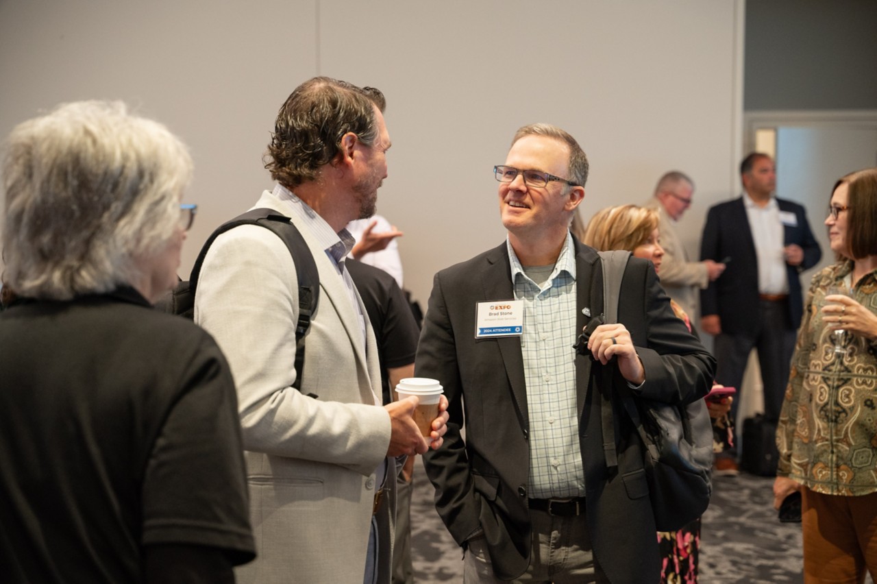 People talk during a breakout session at the 2024 State Suppliers Expo.